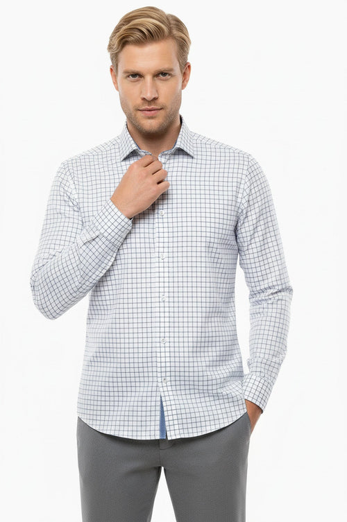 Plaid Blue Men's Shirt | Wessi