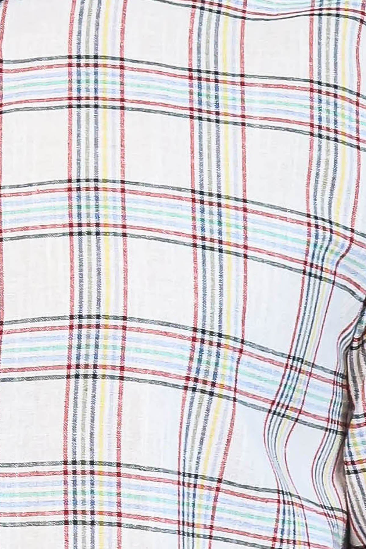Casual White Plaid Shirt | Wessi