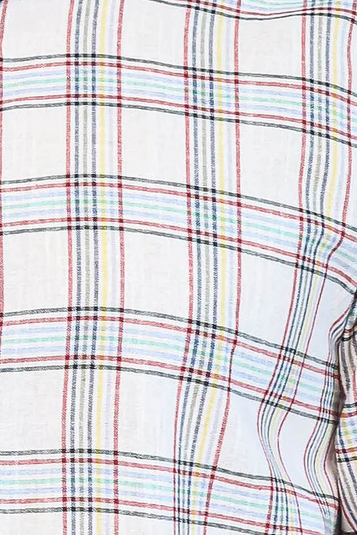 Casual White Plaid Shirt | Wessi