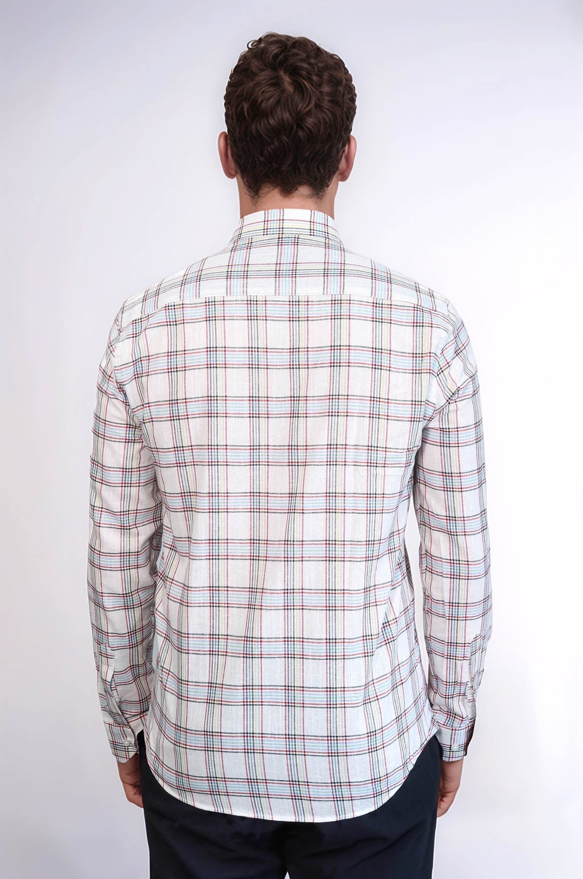 Casual White Plaid Shirt | Wessi