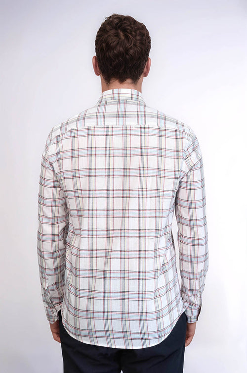 Casual White Plaid Shirt | Wessi