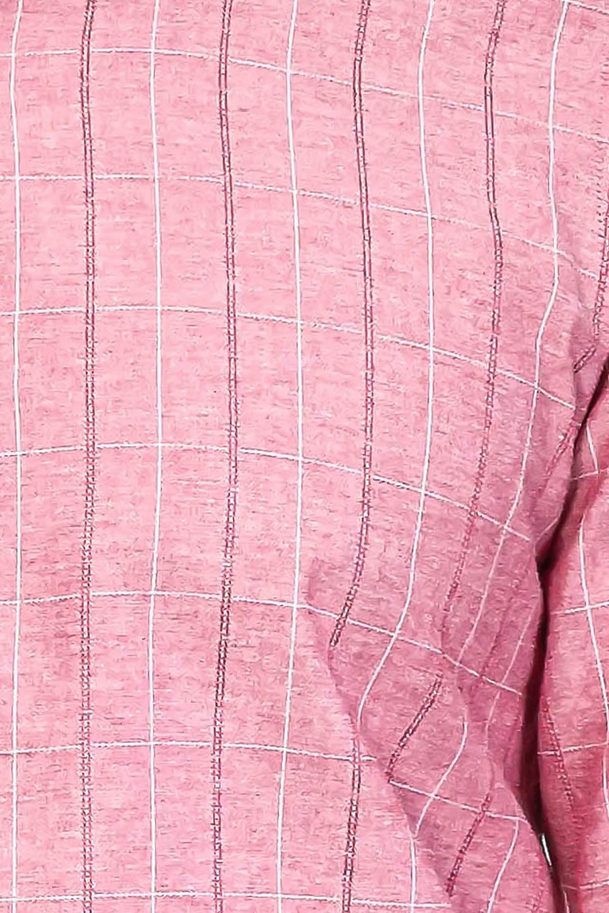 Checked Light Burgundy Men's Shirt | Wessi