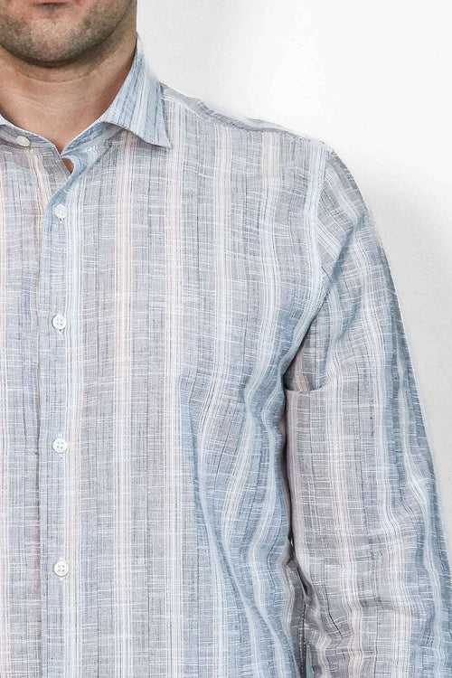 Striped Blue Men's Shirt | Wessi