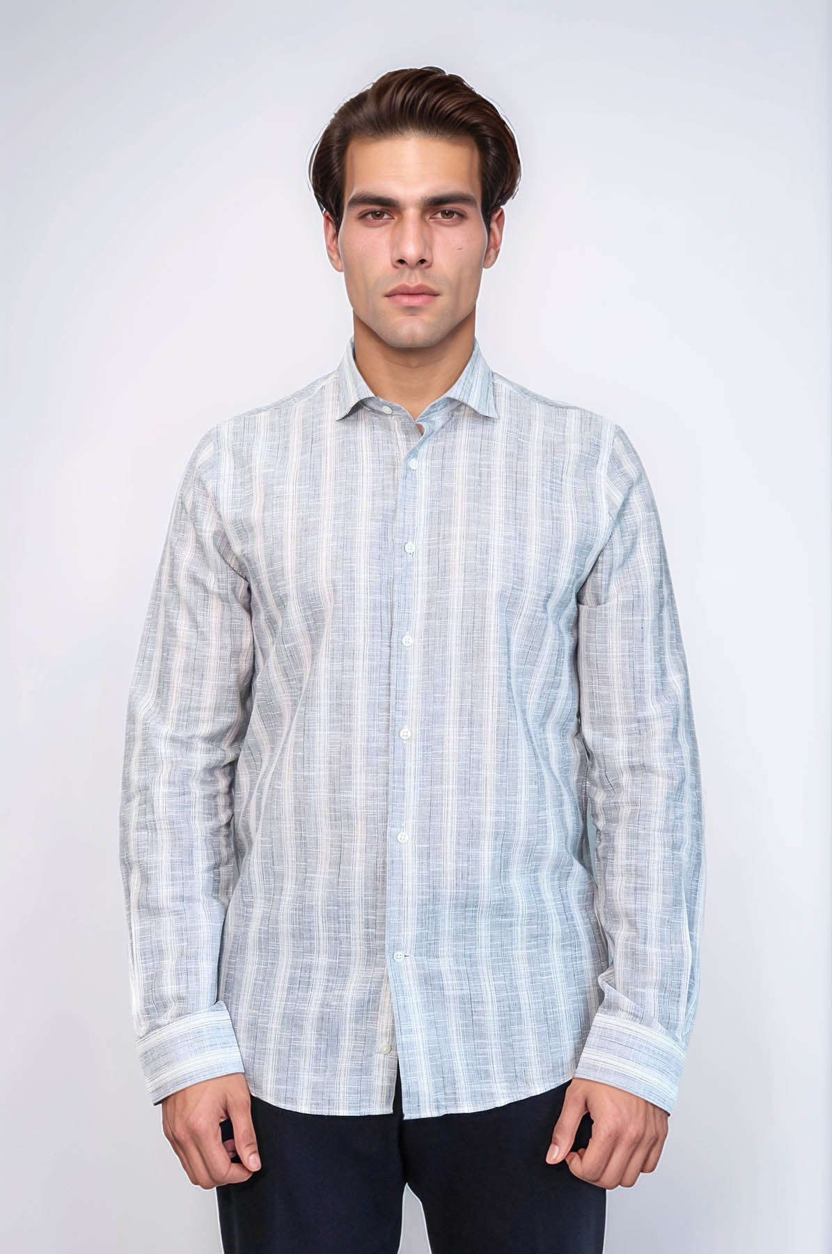 Striped Blue Men's Shirt | Wessi