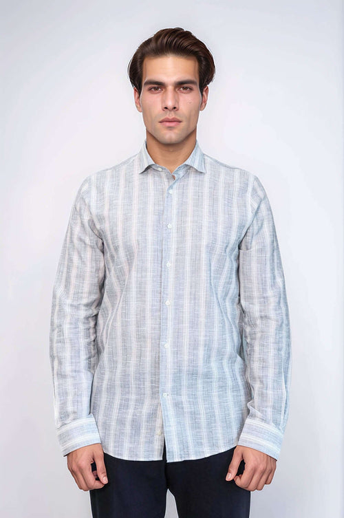 Striped Blue Men's Shirt | Wessi