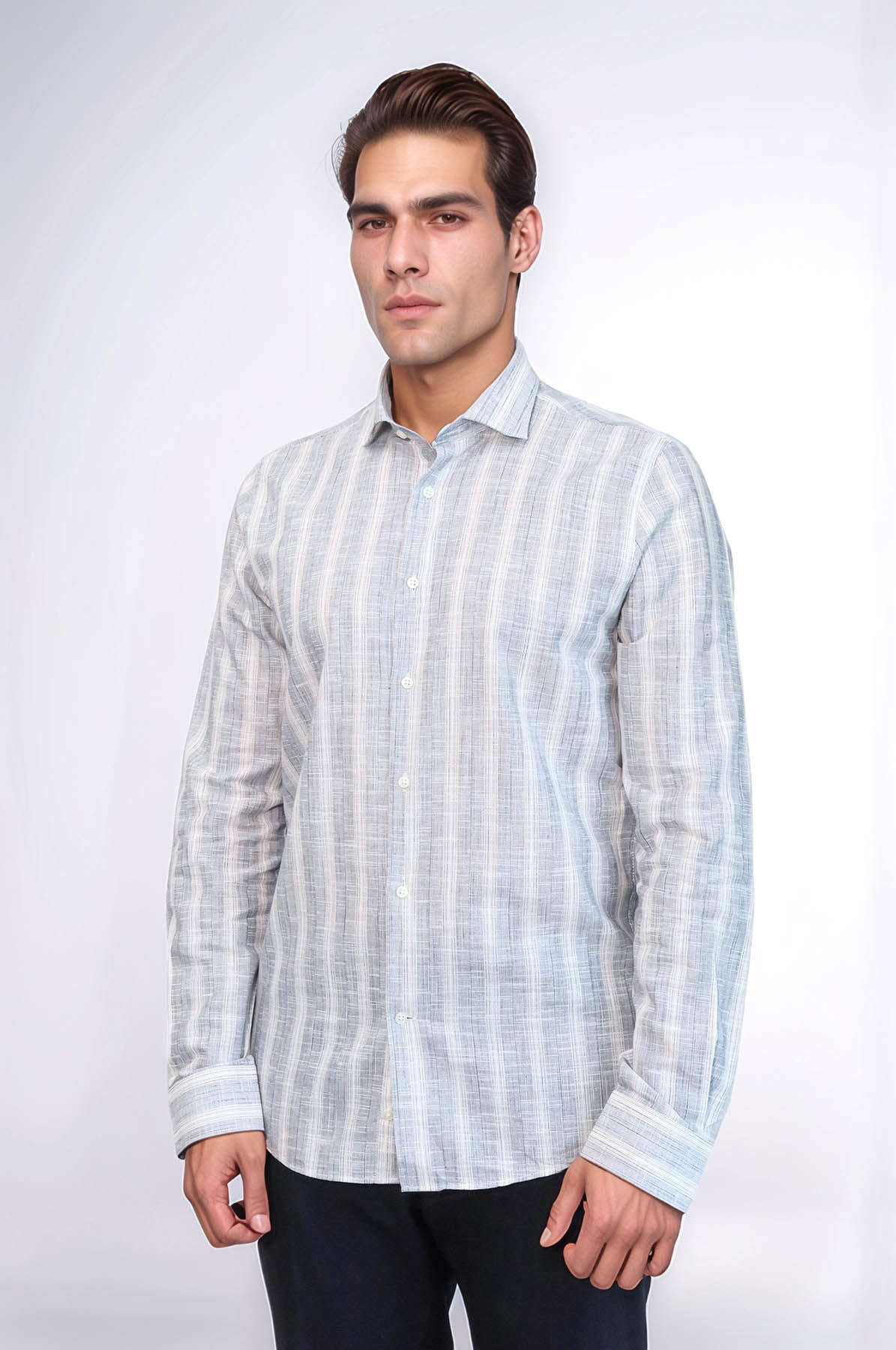 Striped Blue Men's Shirt | Wessi
