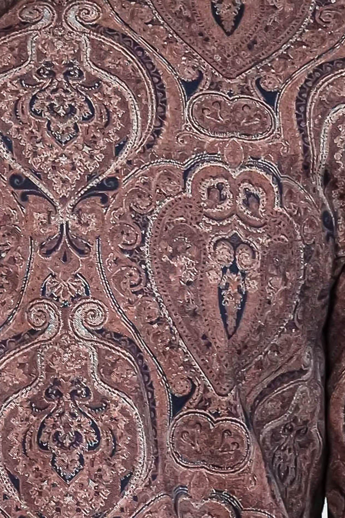 Brown Patterned Slim Fit Men's Shirt - Wessi