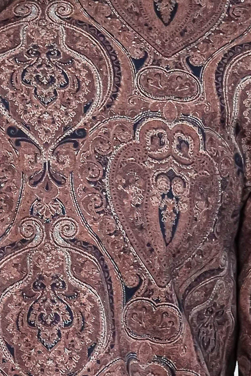 Brown Patterned Slim Fit Men's Shirt - Wessi