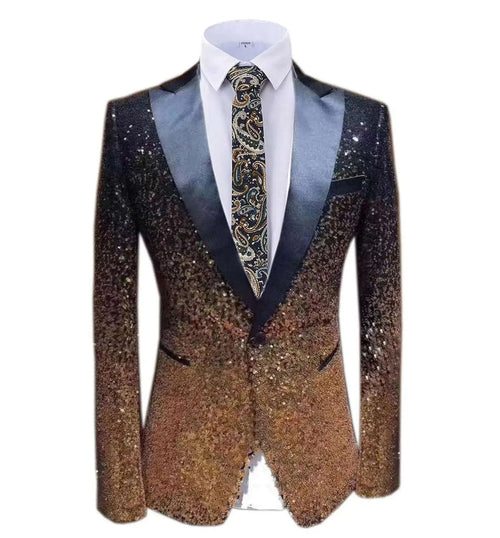 Shimmering Sequin Slim-Fit Tuxedo Blazer Koala Sydney 