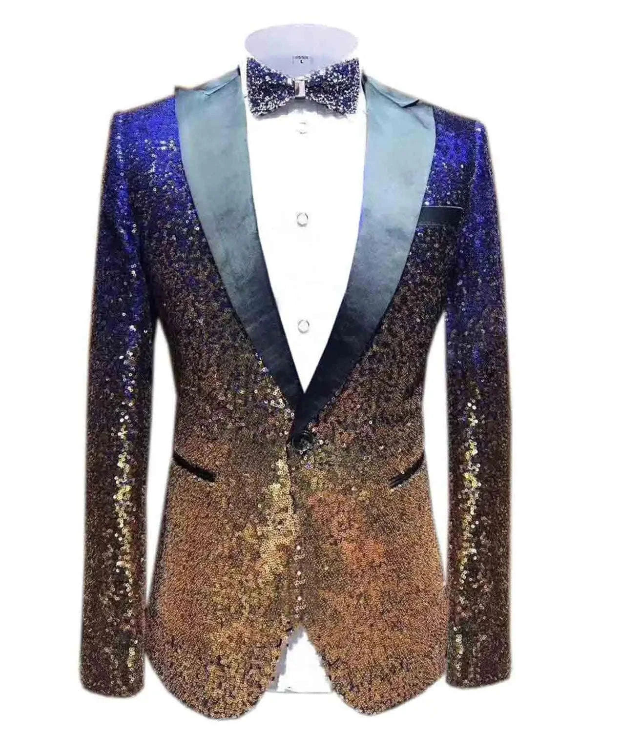 Shimmering Sequin Slim-Fit Tuxedo Blazer Koala Sydney 
