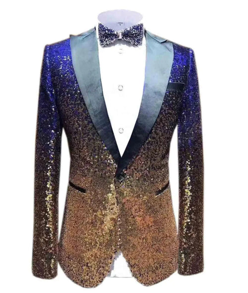 Shimmering Sequin Slim-Fit Tuxedo Blazer Koala Sydney 