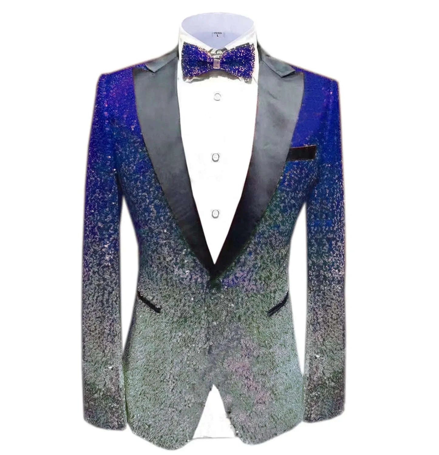 Shimmering Sequin Slim-Fit Tuxedo Blazer Koala Sydney 