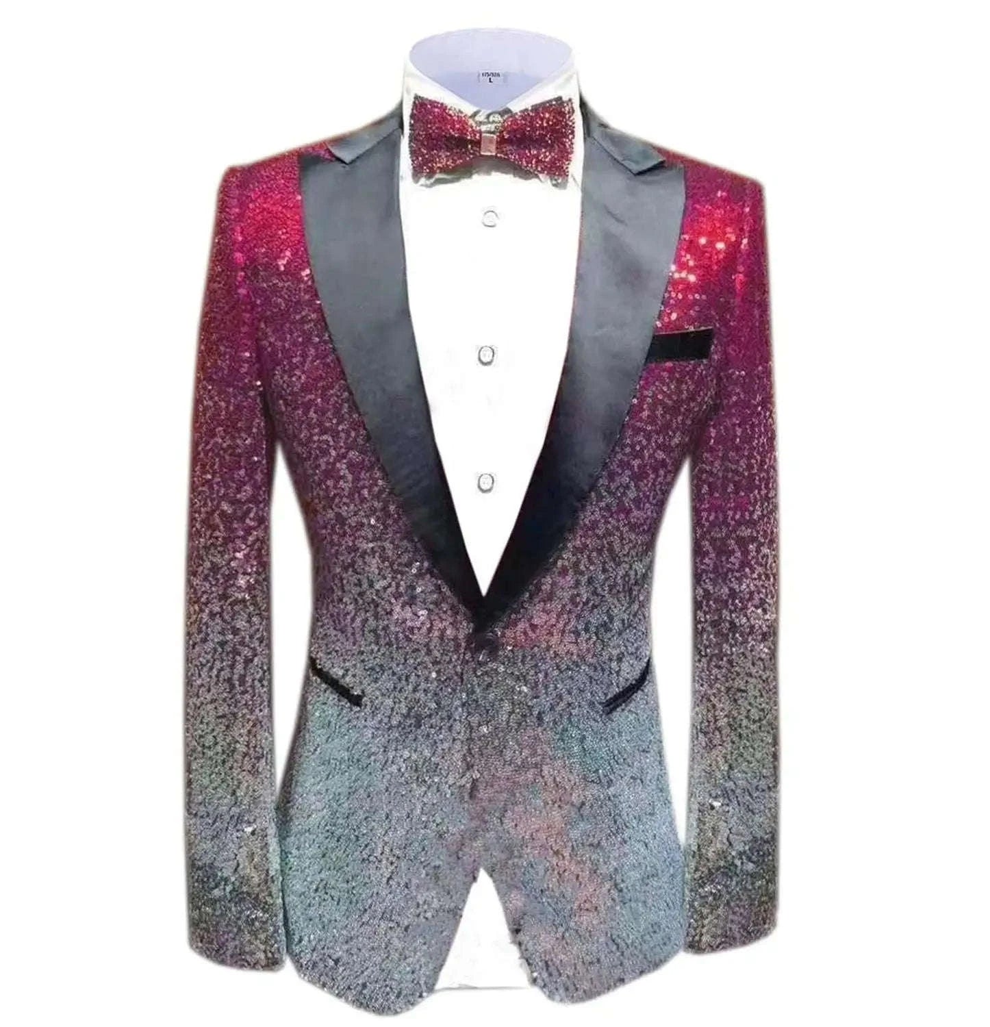 Shimmering Sequin Slim-Fit Tuxedo Blazer Koala Sydney 