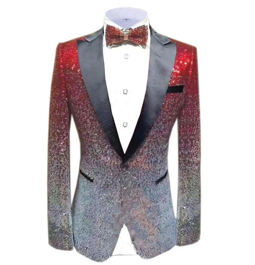 Shimmering Sequin Slim-Fit Tuxedo Blazer Koala Sydney 