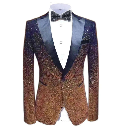 Shimmering Sequin Slim-Fit Tuxedo Blazer Koala Sydney 