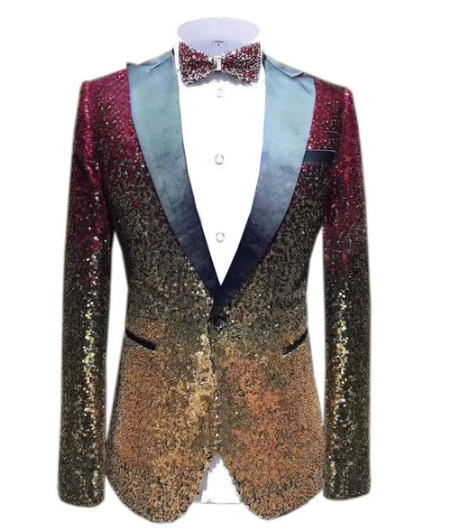Shimmering Sequin Slim-Fit Tuxedo Blazer Koala Sydney 