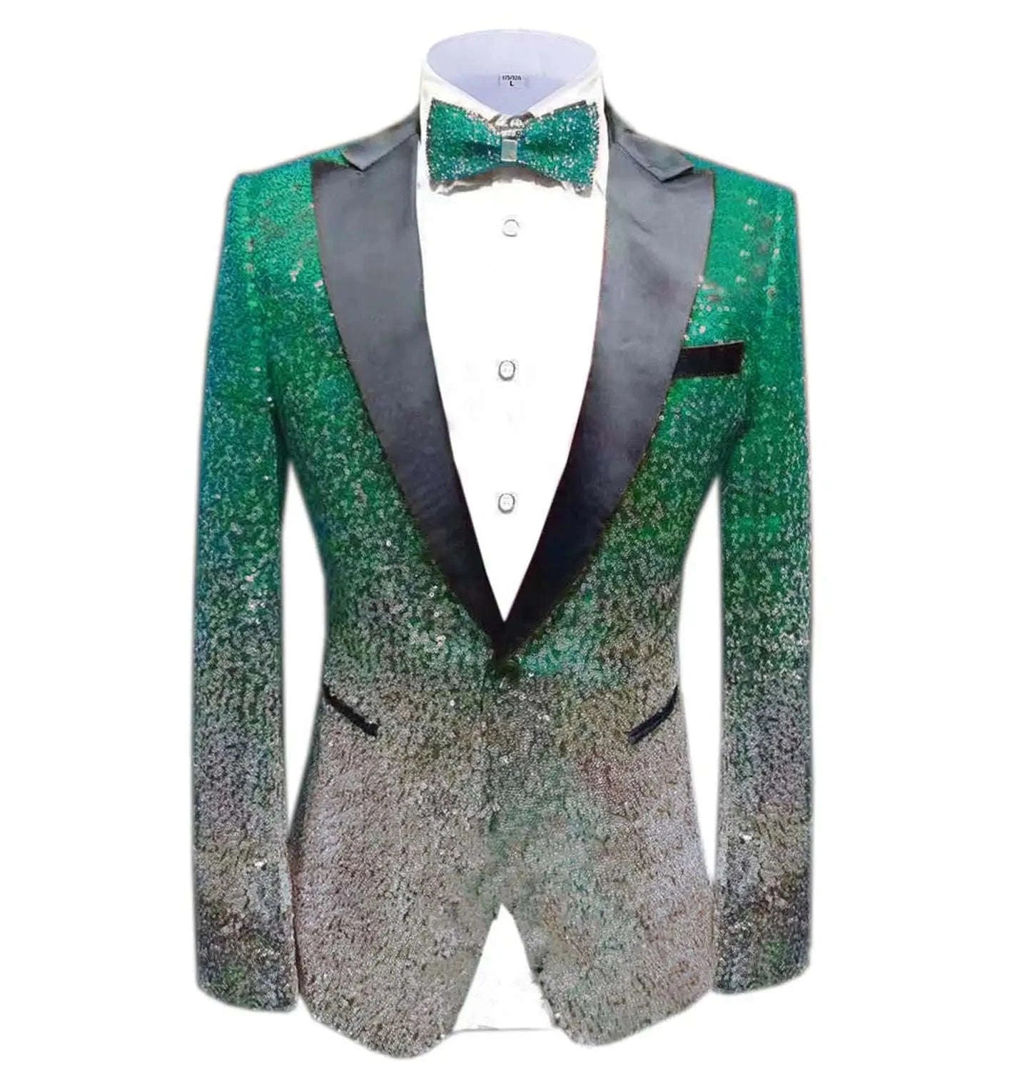 Shimmering Sequin Slim-Fit Tuxedo Blazer Koala Sydney 