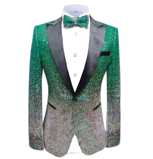 Shimmering Sequin Slim-Fit Tuxedo Blazer Koala Sydney 