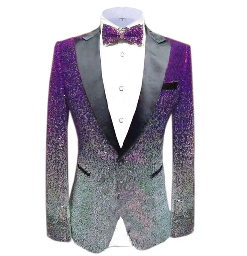Shimmering Sequin Slim-Fit Tuxedo Blazer Koala Sydney 