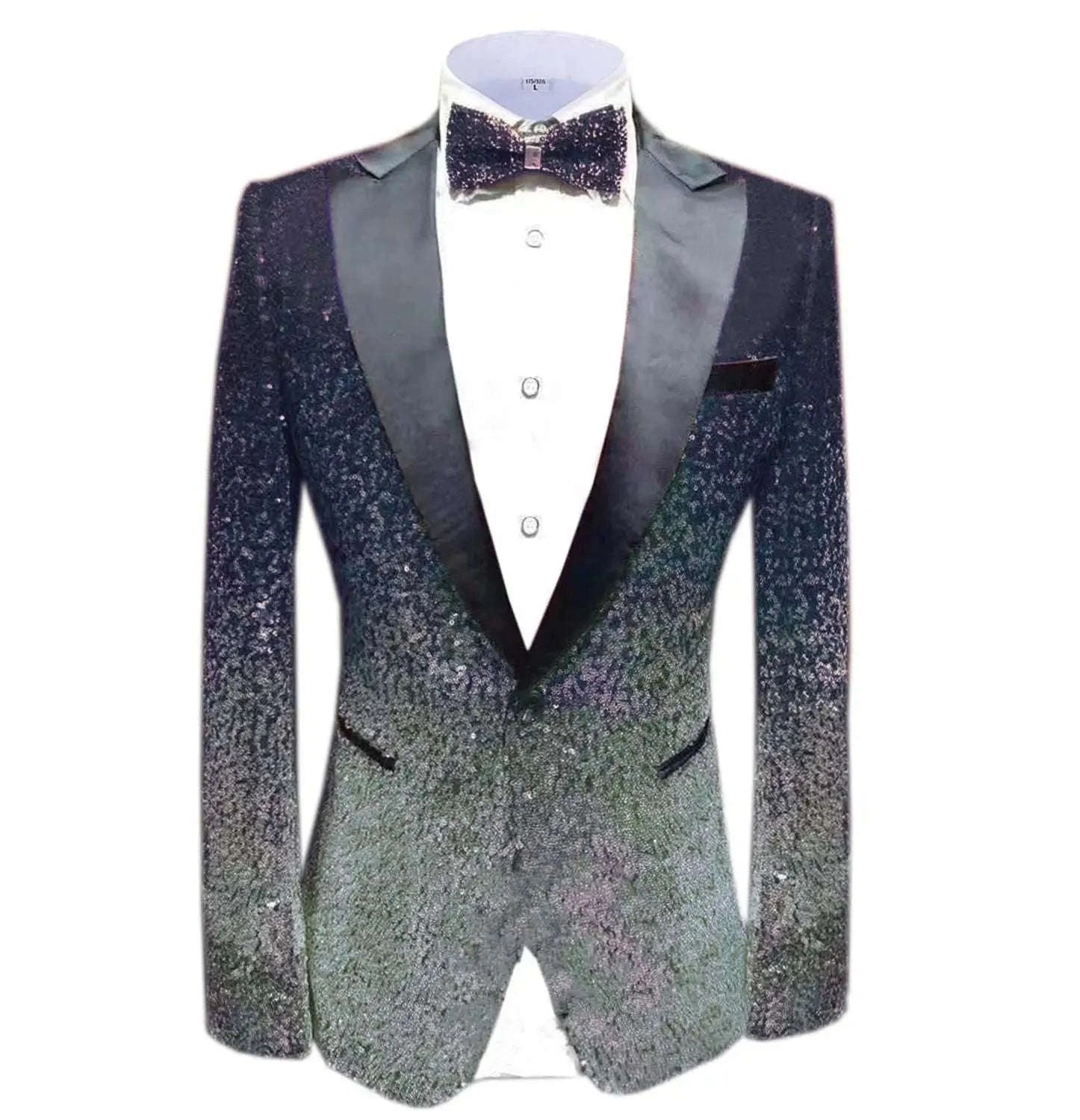Shimmering Sequin Slim-Fit Tuxedo Blazer Koala Sydney 