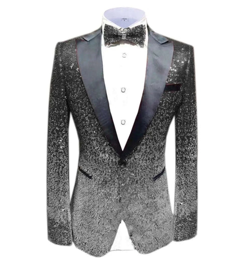 Shimmering Sequin Slim-Fit Tuxedo Blazer Koala Sydney 