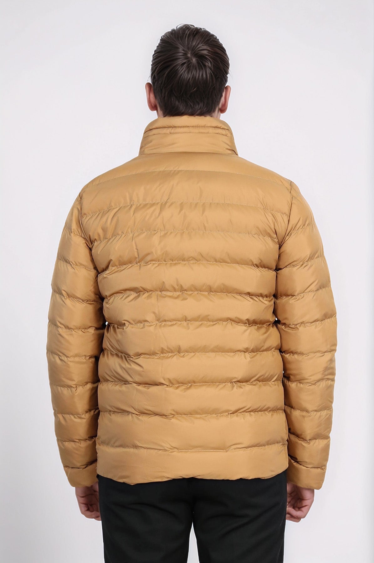 Camel Short Men Down Jacket - Wessi