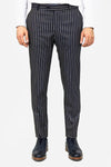 Striped Navy Blue Men Trousers - Wessi
