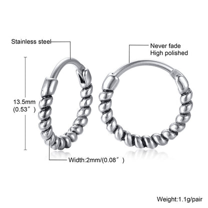 Men's Retro Titanium Steel Earrings