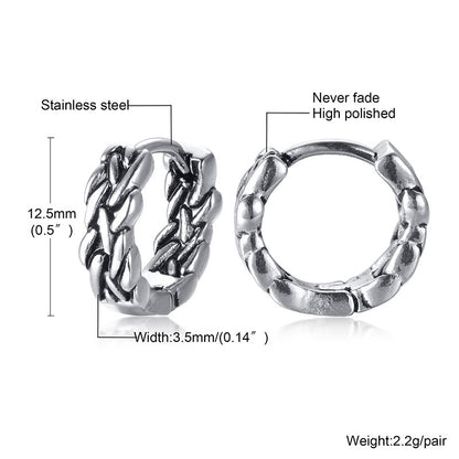 Men's Retro Titanium Steel Earrings