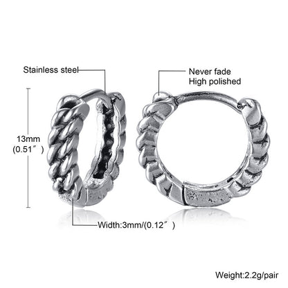 Men's Retro Titanium Steel Earrings