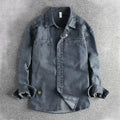 Vintage Heavy-Wash Denim Jacket for Men
