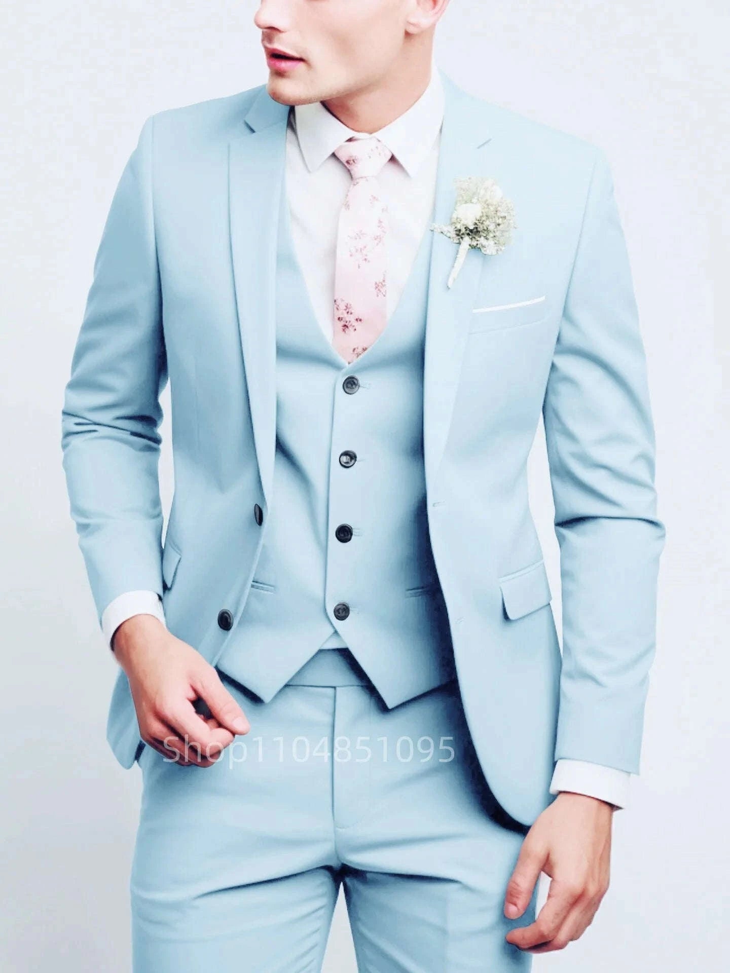 Refined Matcha Green 3-Piece Slim Fit Suit for Men Koala Sydney 