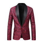 New Men's New Jacquard Blazer Wedding Banquet Performance Dress Jacket Blazer Koala Sydney 