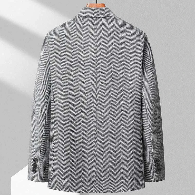 Men's Wool Blazer Herringbone Pattern Casual Business Suit Jacket Koala Sydney 