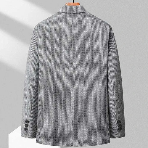 Men's Wool Blazer Herringbone Pattern Casual Business Suit Jacket Koala Sydney 