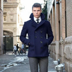 Coat, Suit Jacket Woolen, Double Breasted, Elegant Suits for Men