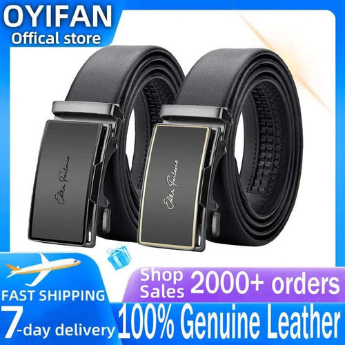 Leather Automatic Ratchet Belt