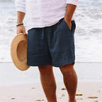 Men's Cotton Linen Beach Shorts