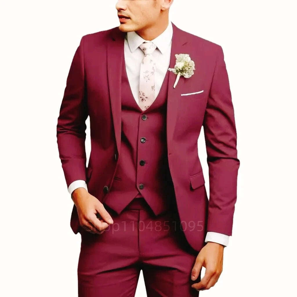 Refined Matcha Green 3-Piece Slim Fit Suit for Men Koala Sydney 