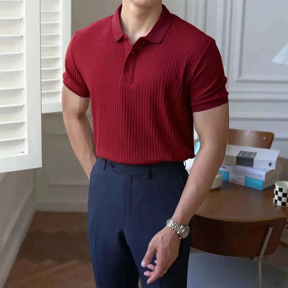 Men's Slim Fit Striped Polo Shirt Koala Sydney 