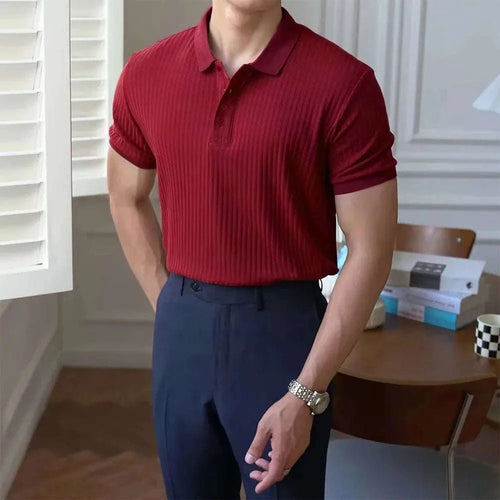 Men's Slim Fit Striped Polo Shirt Koala Sydney 