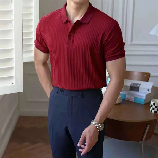 Men's Slim Fit Striped Polo Shirt Koala Sydney 