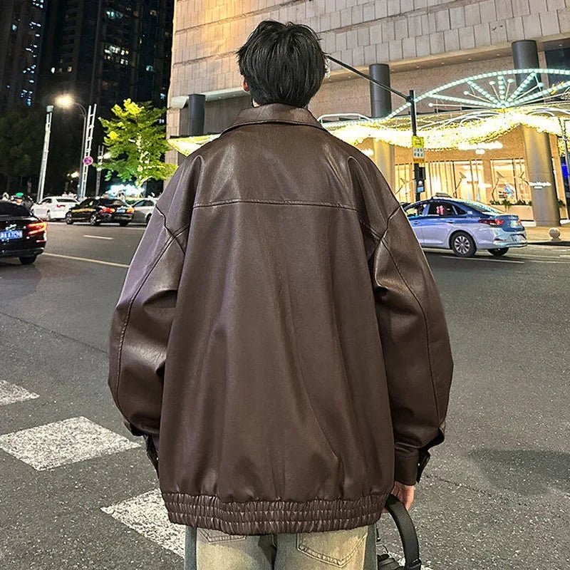 Youth Fashion Men's PU Leather Jacket