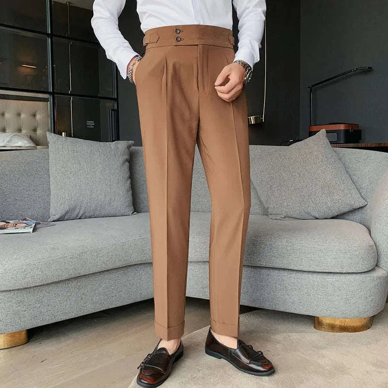 Men's British Style Slim Fit Formal Suit Pants Koala Sydney 
