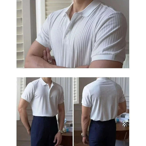 Men's Slim Fit Striped Polo Shirt Koala Sydney 