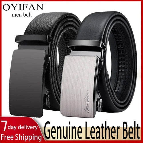 Leather Automatic Ratchet Belt