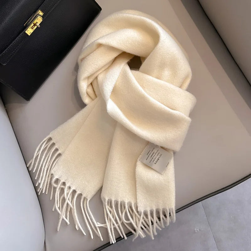 Pure Wool Narrow Scarf
