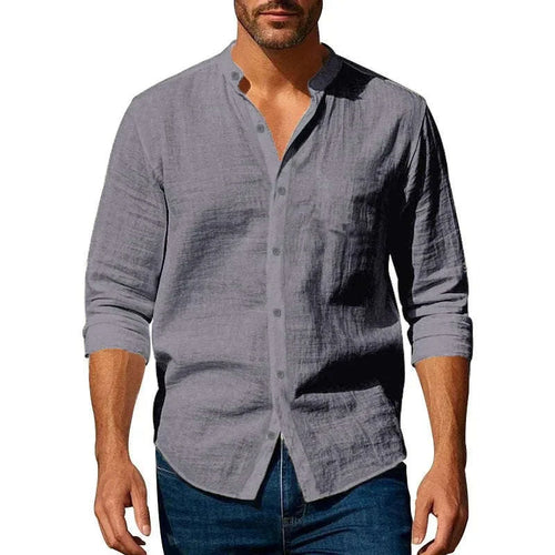 Cotton-Linen Henley Shirt Koala Sydney 
