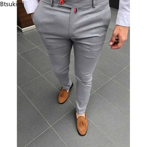 Men's Fashion Casual Trousers Daily Business Formal Pants High Waist Slim Koala Sydney 