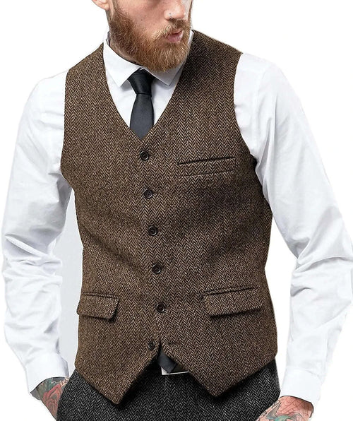 Classic Herringbone Men's Suit Vest Koala Sydney 